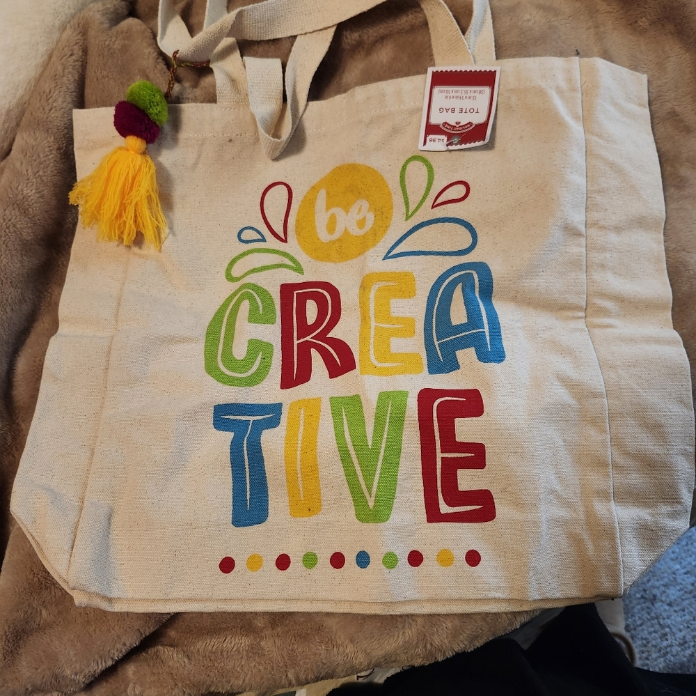 Be creative tote bag